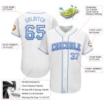 Custom Drift Baseball Jersey - Personalized Light Blue-Royal Team Jersey with Name & Number Personalized White Light Blue-Royal