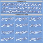Custom Split Baseball Jersey with Name and Number - Personalized Royal Light Blue Authentic Team Jersey Personalized White