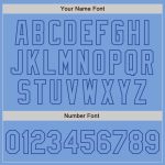 Custom Split Baseball Jersey with Name and Number - Personalized Royal Light Blue Authentic Team Jersey Personalized White