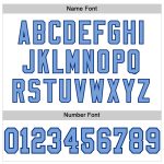 Custom Name and Number Personalized Mesh Football Jersey in White Light Blue-Royal - Authentic Team Apparel Personalized