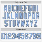 Personalized Authentic Sleeveless Baseball Jersey in White Light Blue and Steel Gray Personalized White Light Blue-Steel