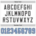 Custom Authentic Football Jersey - Personalized Team Name and Number, White Light Blue-Steel Gray Mesh Personalized White