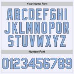 Custom Name Number Throwback Baseball Jersey Mesh in White Light Blue Steel Gray - Personalized Team Apparel Personalized
