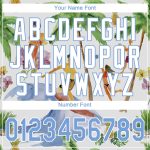 Custom Name Number Hawaii Palm Trees Baseball Jersey 3D Pattern Design Light Blue White Personalized White Light Blue-White