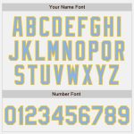 Custom Name and Number Authentic Baseball Jersey - Personalized White Light Blue-Yellow Team Gear Personalized White Light