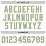 Custom Name and Number Personalized Baseball Jersey in White Light Blue-Yellow Raglan Sleeves - Authentic Team Apparel Personalized