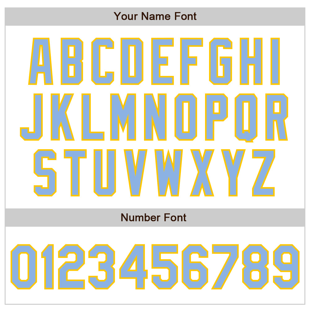 Personalized White Light Blue-Yellow Authentic Raglan Sleeves Baseball Jersey Team Custom Name and Number Custom Name and Number Personalized Baseball Jersey in White Light Blue-Yellow Raglan Sleeves - Authentic Team Apparel Personalized - Image 5