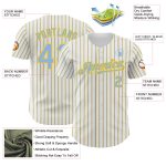 Customizable Light Blue Yellow Pinstripe Baseball Jersey - Personalized with Team Name and Number Personalized White (Light