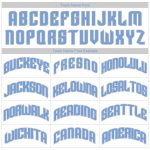 Custom Name and Number Throwback Basketball Jersey - Personalized Light Gray and Light Blue Team Jersey Personalized White