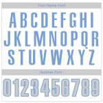 Custom Name and Number Throwback Basketball Jersey - Personalized Light Gray and Light Blue Team Jersey Personalized White