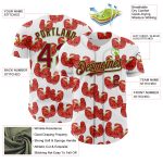 Personalized Tropical Anthurium Baseball Jersey with Custom Name and Number - White Maroon-Aurora Green 3D Pattern Design