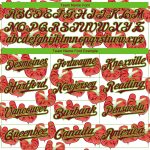Personalized Tropical Anthurium Baseball Jersey with Custom Name and Number - White Maroon-Aurora Green 3D Pattern Design