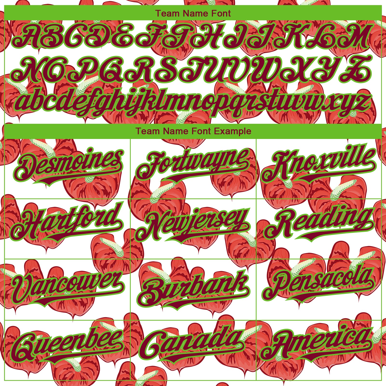 Personalized White Maroon-Aurora Green 3D Pattern Design Tropical Anthurium Flower Authentic Baseball Jersey Team Custom Name and Number Personalized Tropical Anthurium Baseball Jersey with Custom Name and Number - White Maroon-Aurora Green 3D Pattern Design - Image 4