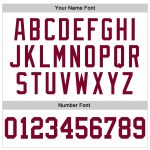 Custom Name and Number Personalized Maroon White Basketball Jersey - Authentic Throwback Personalized White Maroon Authentic