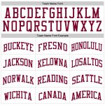 Custom Name and Number Personalized Maroon White Basketball Jersey - Authentic Throwback Personalized White Maroon Authentic