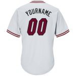 Custom Baseball Jersey Shirt with Personalized Name and Number, Authentic Maroon-Black Throwback Rib-Knit Design Personalized