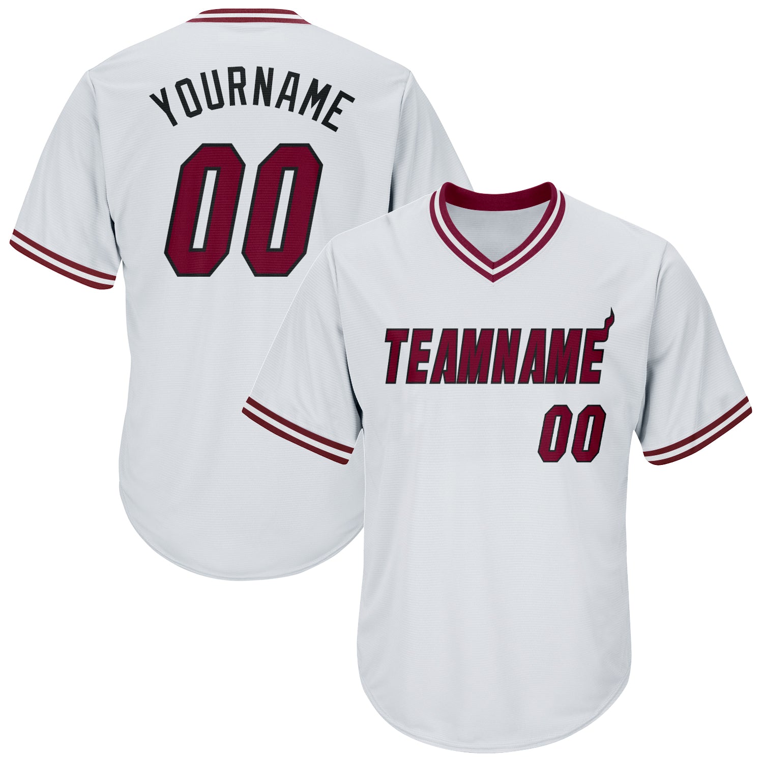 Custom Baseball Jersey Shirt with Personalized Name and Number, Authentic Maroon-Black Throwback Rib-Knit Design Personalized