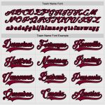 Custom Name and Number Personalized White Maroon-Black Hockey Jersey Personalized White Maroon-Black Hockey Jersey Team Custom