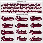 Custom Name and Number Personalized Hockey Jersey - White Maroon-Black Lace Neck Team Jersey Personalized White Maroon-Black