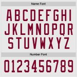 Custom Name and Number Hockey Jersey in White and Maroon - Personalized Team Jersey Personalized White Maroon Hockey Jersey