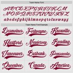 Custom Name and Number Hockey Jersey in White and Maroon - Personalized Team Jersey Personalized White Maroon Hockey Jersey