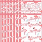 Custom Name Number Flamingo Performance T-Shirt, Personalized Medium White 3D Pattern Design Animal Tee Personalized White
