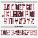 Custom Team Name and Number Personalized Sleeveless Baseball Jersey - White Medium Pink-Black Authentic Personalized White