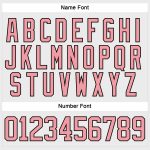 Custom Name and Number Hockey Jersey - Personalized Medium Pink-Black Lace Neck Design - Team Gear Personalized White Medium