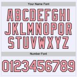 Custom Name Number Baseball Jersey for Team - Personalized Medium White Pink-Black Authentic Throwback Mesh Personalized