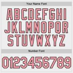 Custom Unisex Softball Jersey for Teams - Personalized Pink-Black Two-Button Design with Name & Number, Medium White Personalized