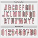 Personalized Authentic Baseball Jersey in White with Medium Pink and Kelly Green Personalized White Medium Pink-Kelly Green