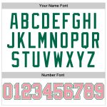 Custom Authentic Basketball Jersey with Personalized Name and Number - White Medium with Pink and Kelly Green Details Personalized