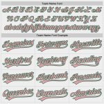 Custom Softball Jersey Unisex Two-Button Personalized with Name and Number - Medium White Pink-Kelly Green Personalized White