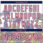 Custom Name and Number Personalized Psychedelic Baseball Jersey with 3D Colorful Flowers and Mushrooms Design in Pink-Navy