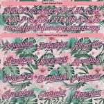 Custom Name and Number Baseball Jersey with 3D Palm Leaves and Flowers - Personalized Medium Pink-Navy Design Personalized