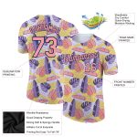 Custom Name and Number Hawaii Palm Leaves Performance T-Shirt - Personalized Medium Pink-Navy 3D Pattern Design Personalized