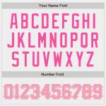 Custom Name & Number Authentic Baseball Jersey - Personalized White Medium Pink-Pink Team Jersey Personalized White Medium