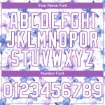 Custom Name Number Butterfly 3D Pattern Baseball Jersey - Personalized White Medium Design Personalized White Medium Purple