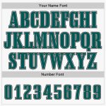 Custom Name and Number Authentic Baseball Jersey in Personalized White and Midnight Green-Black Personalized White Midnight