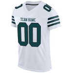 Personalized Midnight Green Black Authentic Football Jersey - Custom White Mesh Jersey Personalized White Midnight Green-Black