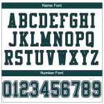 Custom Name and Number Personalized Mesh Football Jersey in White Midnight Green-Black Personalized White Midnight Green-Black