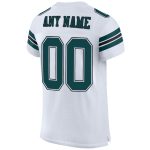 Custom Name and Number Personalized Mesh Football Jersey in White Midnight Green-Black Personalized White Midnight Green-Black
