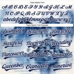 Custom Name and Number Baseball Jersey Abstract Watercolor Mountains 3D Pattern Design in White and Navy Personalized White