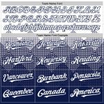 Custom Personalized Baseball Jersey with 3D White Navy Gradient Design, Team Name & Number, Square Shapes Authentic Style