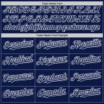 Personalized Twinkle Star 3D Pattern Gradient Baseball Jersey - Custom Name & Number, White Navy Design Personalized White