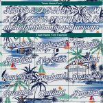 Personalized Hawaii Palm Trees Sailboat Baseball Jersey 3D Pattern Design White Navy Personalized White Navy 3D Pattern Design