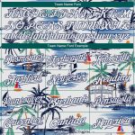 Hawaii Palm Trees Sailboat 3D Pattern Baseball Jersey Custom Name Number Personalized Team Personalized White Navy 3D Pattern