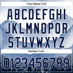 Custom Name Number Personalized Watercolor Mountains Baseball Jersey - White Navy 3D Pattern Design Personalized White Navy