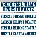 Custom Name and Number Personalized Authentic Football Jersey in White Navy-Aqua Mesh Personalized White Navy-Aqua Mesh Authentic