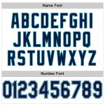 Custom Name and Number Personalized Authentic Football Jersey in White Navy-Aqua Mesh Personalized White Navy-Aqua Mesh Authentic